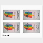 Happy Rainbow Popsicle Stickers (Blatt)