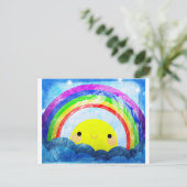 Happy Rainbow Postkarte (Stehend Vorderseite)