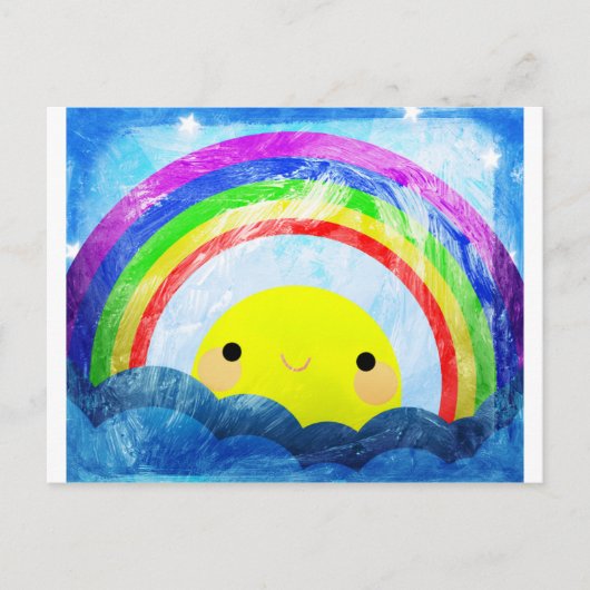 Happy Rainbow Postkarte (Vorderseite)