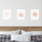 Happy Rainbow Sun Cloud Girl Kinderzimmer Deco Bilderwand Sets (Schlafzimmer)