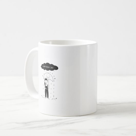 Happy Rainy Day Tasse (Vorderseite Links)
