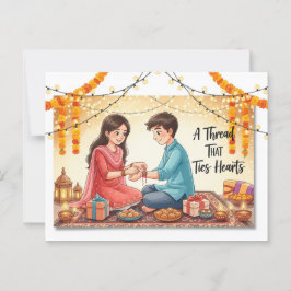 Happy Rakhi, Raksha Bandhan Postkarte