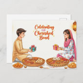 Happy Rakhi, Raksha Bandhan Postkarte (Vorne/Hinten)