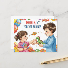 Happy Rakhi, Raksha Bandhan Postkarte
