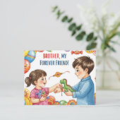 Happy Rakhi, Raksha Bandhan Postkarte (Stehend Vorderseite)