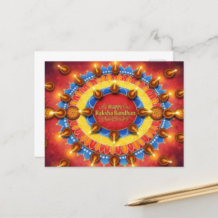Happy Rakhi, Raksha Bandhan Postkarte
