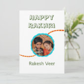 Happy Rakhri jede Fotokarte, Rakhi Karte (Stehend Vorderseite)