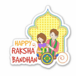 Happy Raksh Bandhan Aufkleber