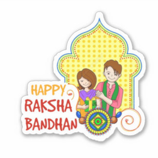 Happy Raksh Bandhan Aufkleber