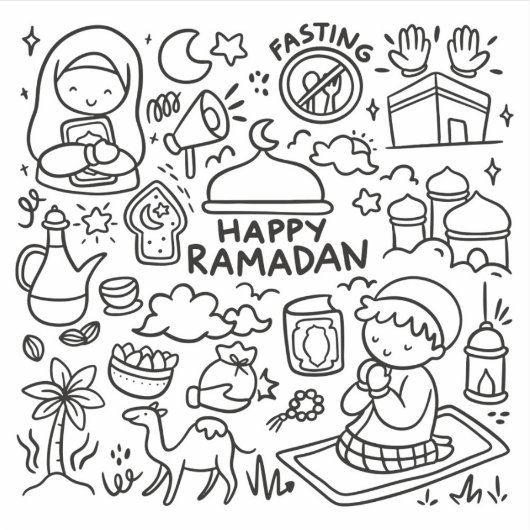 Happy Ramadan Aufkleber (Vorderseite)