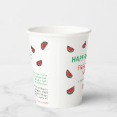 Happy Ramadan Free Iftar mit Duas Watermelon Pappbecher (Rechts)