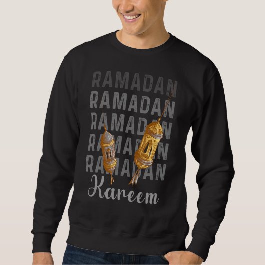 Happy Ramadan Kareem Cooles islamisches Zitat Cele Sweatshirt (Vorderseite)
