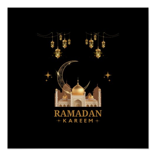 Happy Ramadan Kareem - Eid Mubarak Grüße Poster (Vorderseite)