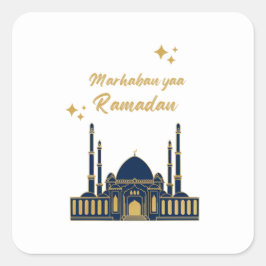 Happy Ramadan Kareem - Eid Mubarak Quotes Quadratischer Aufkleber