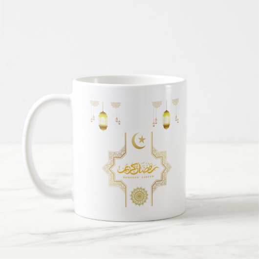 Happy Ramadan Kareem - Eid Mubarak wünscht Urlaub Kaffeetasse (Links)