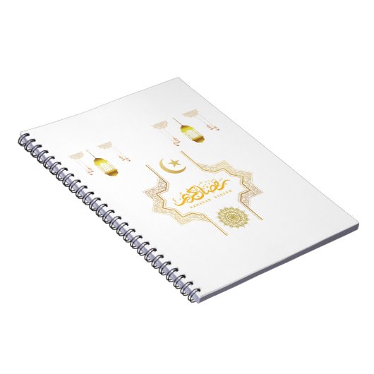 Happy Ramadan Kareem - Eid Mubarak wünscht Urlaub Notizblock (Rechte Seite)