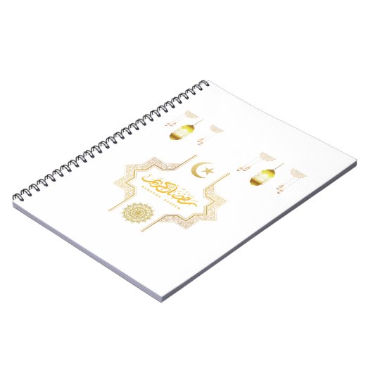 Happy Ramadan Kareem - Eid Mubarak wünscht Urlaub Notizblock (Linke Seite)