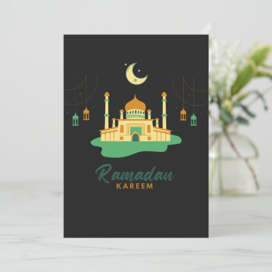 Happy Ramadan Kareem und Eid Mubarak 2022  Einladung (Stehend Vorderseite)