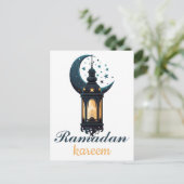 Happy Ramadan Kareem und Eid Mubarak 2024 Postkarte (Stehend Vorderseite)