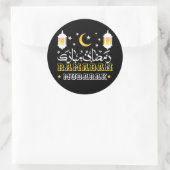 Happy Ramadan Kareem und Eid Mubarak 2024 Runder Aufkleber (Tasche)
