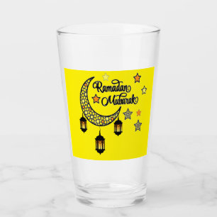 Happy Ramadan Kareem und Eid Mubarak 2025 Glas