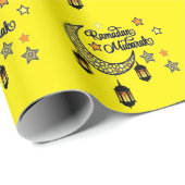 Happy Ramadan Mubarak Kareem Crescent Laterne Geschenkpapier (Rolleneckpunkt)