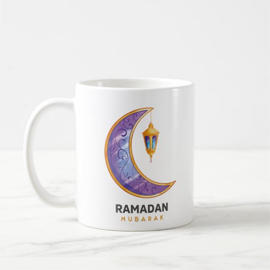 Happy Ramadan Mubarak | Ramadan Kareem Gold Muslim Kaffeetasse (Links)