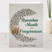 Happy Ramadan Mubarak Ramadan Kareem Hilal Muslim Karte (Vorderseite)