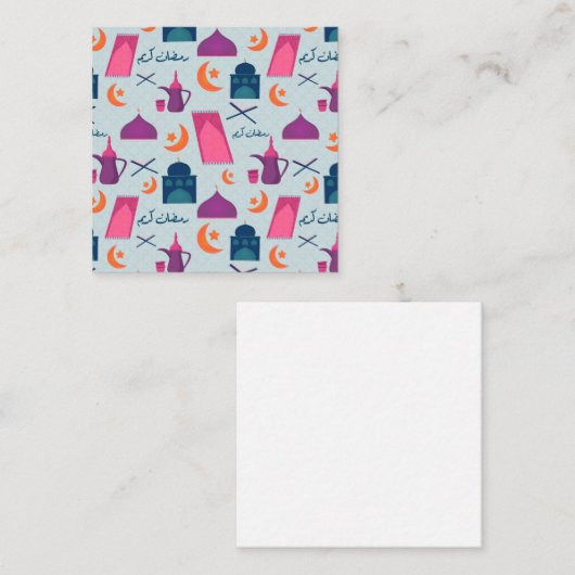 Happy Ramadan Pattern Begleitkarte (Vorne/Hinten)
