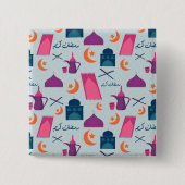 Happy Ramadan Pattern Button (Vorderseite)
