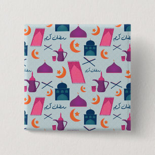 Happy Ramadan Pattern Button