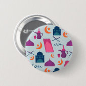 Happy Ramadan Pattern Button (Vorne & Hinten)
