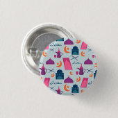 Happy Ramadan Pattern Button (Vorne & Hinten)