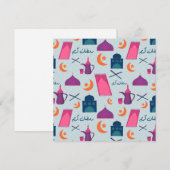 Happy Ramadan Pattern Einladung (Vorne/Hinten)