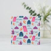 Happy Ramadan Pattern Einladung (Stehend Vorderseite)