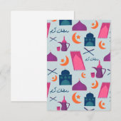 Happy Ramadan Pattern Einladung (Vorne/Hinten)