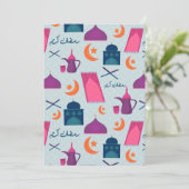 Happy Ramadan Pattern Einladung (Stehend Vorderseite)