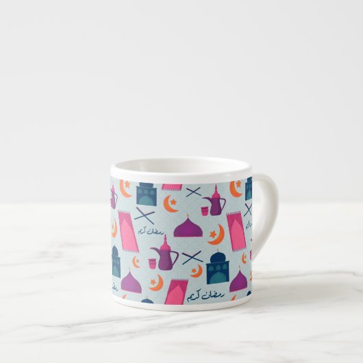 Happy Ramadan Pattern Espressotasse (Vorderseite Rechts)