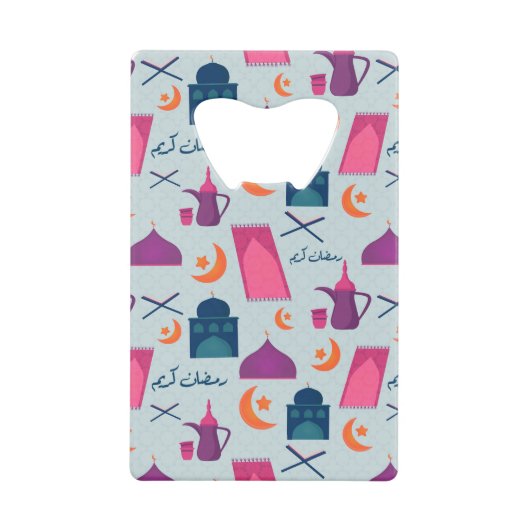 Happy Ramadan Pattern Geldbeutel Flaschenöffner (Vorderseite)