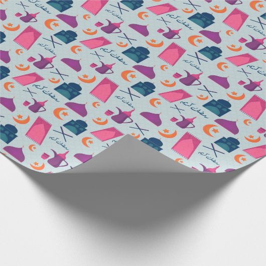 Happy Ramadan Pattern Geschenkpapier (Ecke)