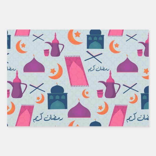Happy Ramadan Pattern Geschenkpapier Set (Vorderseite 3)