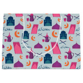 Happy Ramadan Pattern Große Geschenktüte (Vorderseite)