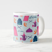 Happy Ramadan Pattern Jumbo-Tasse (Vorderseite Rechts)