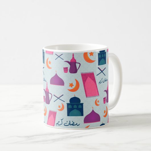 Happy Ramadan Pattern Kaffeetasse (VorderseiteRechts)