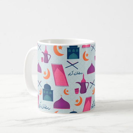 Happy Ramadan Pattern Kaffeetasse (Vorderseite Links)