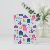 Happy Ramadan Pattern Karte (Stehend Vorderseite)