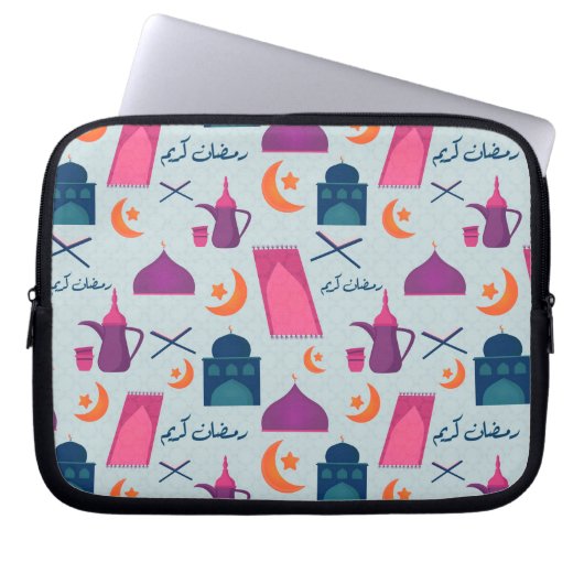 Happy Ramadan Pattern Laptopschutzhülle (Vorderseite)