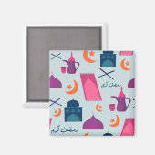 Happy Ramadan Pattern Magnet (Vorderseite/Rückseite)
