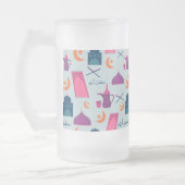Happy Ramadan Pattern Mattglas Bierglas (Links)
