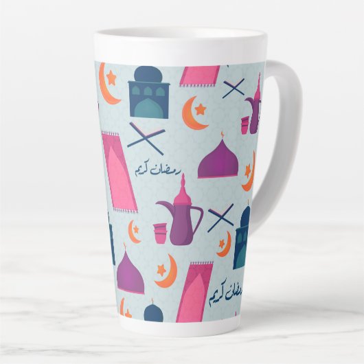 Happy Ramadan Pattern Milchtasse (Rechte Ecke)